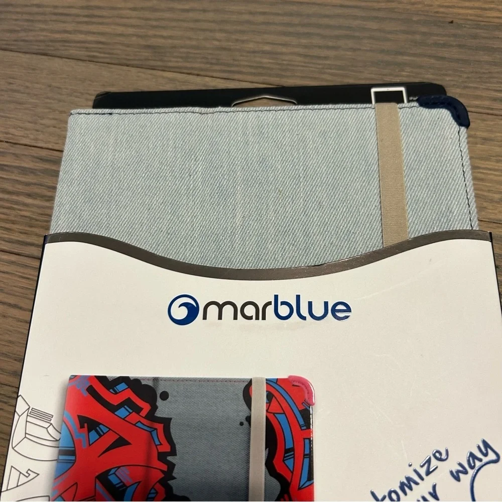 Mar blue iPad Air customizable draw on case